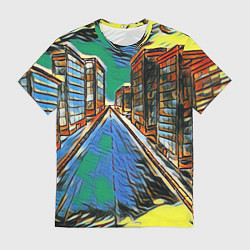 Футболка мужская Улица проспект городской, цвет: 3D-принт