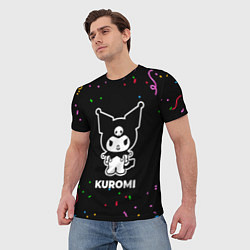 Футболка мужская Kuromi конфети, цвет: 3D-принт — фото 2