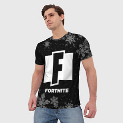 Футболка мужская Снежный Fortnite, цвет: 3D-принт — фото 2
