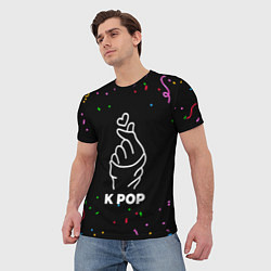 Футболка мужская K Pop конфети, цвет: 3D-принт — фото 2