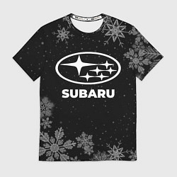 Футболка мужская Снежный Subaru, цвет: 3D-принт