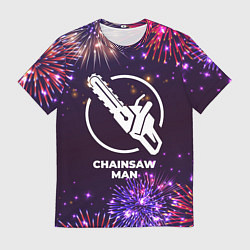 Футболка мужская Праздничный Chainsaw Man, цвет: 3D-принт