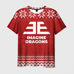 Футболка мужская Новогодний Imagine Dragons, цвет: 3D-принт