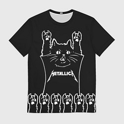 Футболка мужская Metallica: cat rock, цвет: 3D-принт