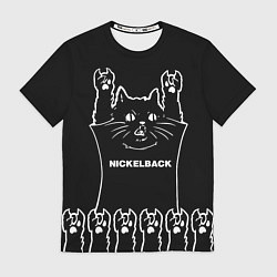 Футболка мужская Nickelback: cat rock, цвет: 3D-принт