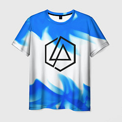 Футболка мужская Linkin park blue flame, цвет: 3D-принт