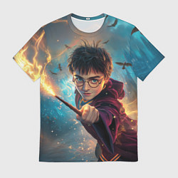 Футболка мужская Гарри Поттер и вороны, цвет: 3D-принт