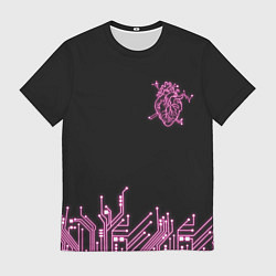 Футболка мужская Киберсердце, цвет: 3D-принт