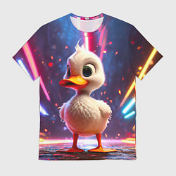 Футболка мужская Уточка в неоне, цвет: 3D-принт