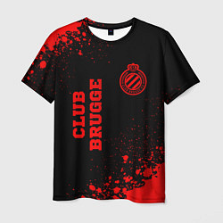 Футболка мужская Club Brugge - red gradient вертикально, цвет: 3D-принт