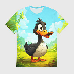 Футболка мужская Веселая уточка, цвет: 3D-принт