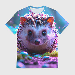 Футболка мужская Ёжики в сказаочном лесу, цвет: 3D-принт