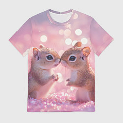 Футболка мужская Белочки целуются, цвет: 3D-принт