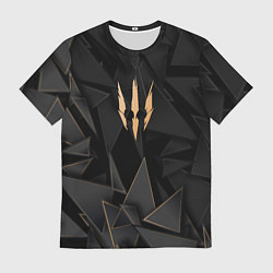 Футболка мужская The Witcher golden poly, цвет: 3D-принт