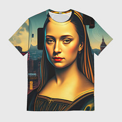 Футболка мужская Современная мона лиза, цвет: 3D-принт