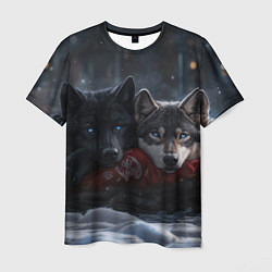 Футболка мужская Love wolfs, цвет: 3D-принт