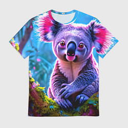 Футболка мужская Коала на дереве, цвет: 3D-принт