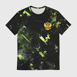 Футболка мужская Зеленая краска в виде камуфляжа, цвет: 3D-принт