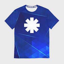 Футболка мужская Red Hot Chili Peppers blue poly, цвет: 3D-принт