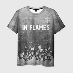 Футболка мужская In Flames - grey gradient посередине, цвет: 3D-принт