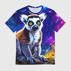 Футболка мужская Лемур и звездная ночь, цвет: 3D-принт