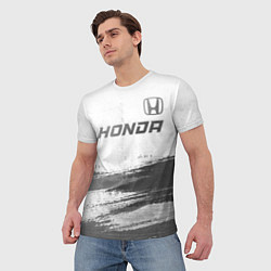 Футболка мужская Honda - white gradient посередине, цвет: 3D-принт — фото 2