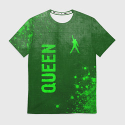 Футболка мужская Queen - green gradient вертикально, цвет: 3D-принт