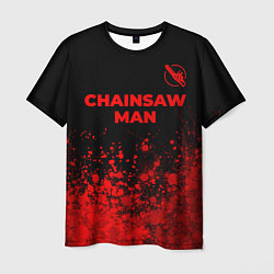Футболка мужская Chainsaw Man - red gradient посередине, цвет: 3D-принт