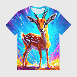 Футболка мужская Газель малыш, цвет: 3D-принт