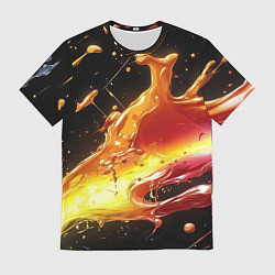 Футболка мужская Динамичная краска текстура, цвет: 3D-принт