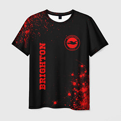 Футболка мужская Brighton - red gradient вертикально, цвет: 3D-принт