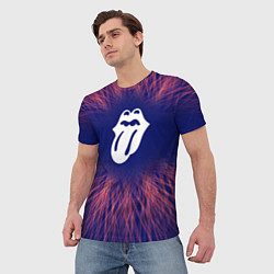 Футболка мужская Rolling Stones red energy, цвет: 3D-принт — фото 2