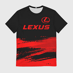 Футболка мужская Lexus - red gradient посередине, цвет: 3D-принт