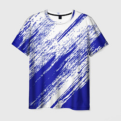 Футболка мужская The color is white and blue, цвет: 3D-принт