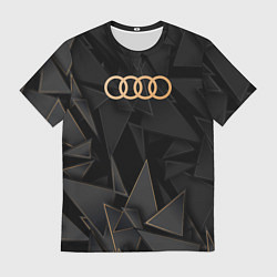 Футболка мужская Audi golden poly, цвет: 3D-принт