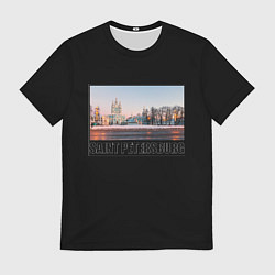 Футболка мужская Санкт-Петербург Смольный собор, цвет: 3D-принт