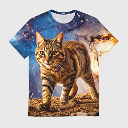 Футболка мужская Пиксибоб в космосе, цвет: 3D-принт