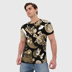 Футболка мужская Растения против зомби в бежевом цвете, цвет: 3D-принт — фото 2