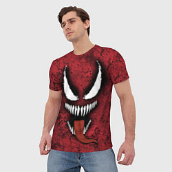Футболка мужская Веном красный и черный симбиот, цвет: 3D-принт — фото 2