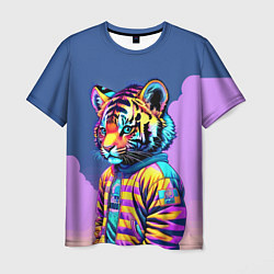 Футболка мужская Cool tiger cub - pop art, цвет: 3D-принт