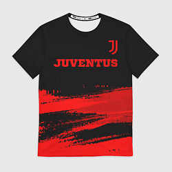 Футболка мужская Juventus - red gradient посередине, цвет: 3D-принт