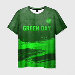 Футболка мужская Green Day - green gradient посередине, цвет: 3D-принт