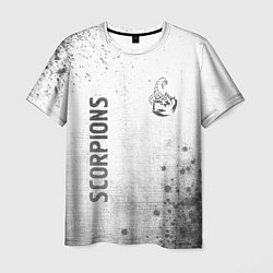 Футболка мужская Scorpions - white gradient вертикально, цвет: 3D-принт