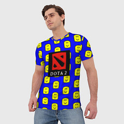 Футболка мужская Dota smile pattern, цвет: 3D-принт — фото 2