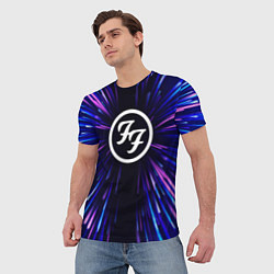 Футболка мужская Foo Fighters neon energy, цвет: 3D-принт — фото 2