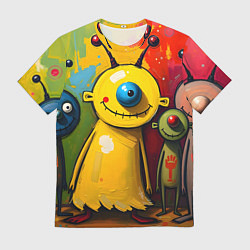 Футболка мужская Арт с человечками, цвет: 3D-принт