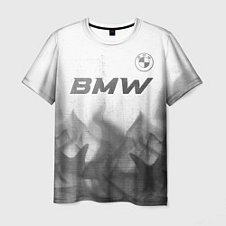 Футболка мужская BMW - white gradient посередине, цвет: 3D-принт