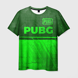 Футболка мужская PUBG - green gradient посередине, цвет: 3D-принт