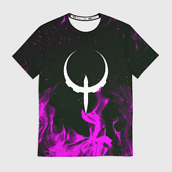 Футболка мужская Quake fire neon, цвет: 3D-принт