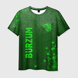 Футболка мужская Burzum - green gradient вертикально, цвет: 3D-принт